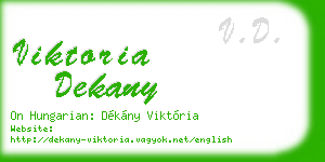viktoria dekany business card